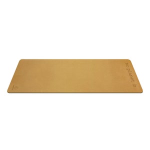 Natural Cork Yoga Mat - Natural rubber bottom - No Planet B Laser Printed Pilates Mat Meditation
