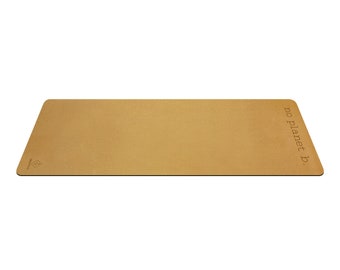 Natural Cork Yoga Mat - Natural rubber bottom - No Planet B Laser Printed Pilates Mat Meditation