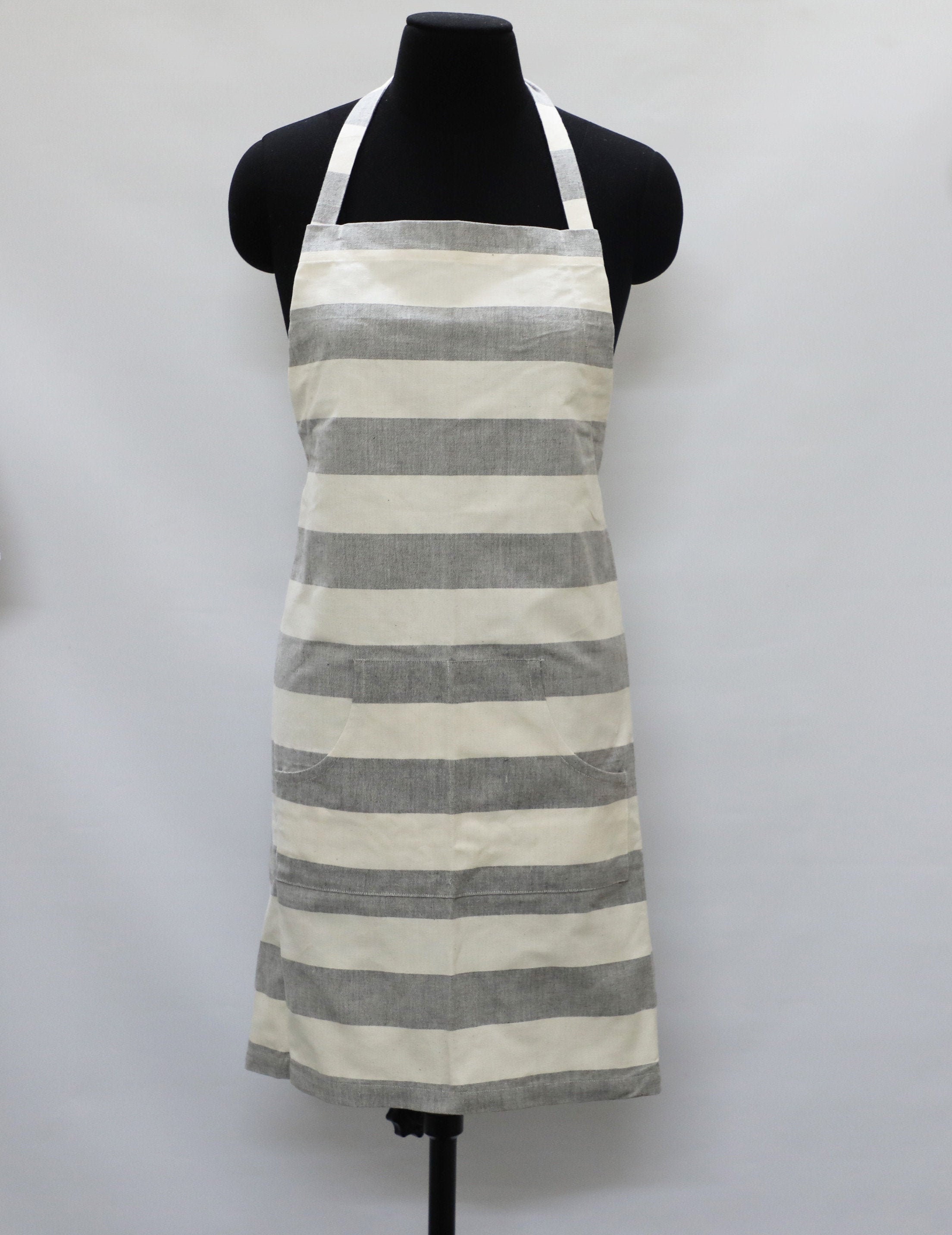 Striped Apron for women Unisex organic cotton apron with Etsy