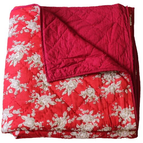 Red and White Quilt Cotton Queen Size Bedspread Home Made Etsy