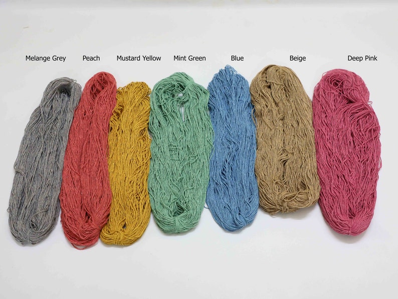 Recycled yarn 4 ply Cotton yarn for crochet knitting Etsy