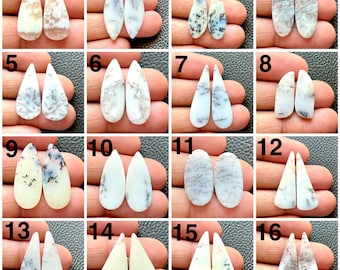 Natural Dendrite Gemstone Mix Shape Lot ! AAA Quality Dendrite Cabochon ! Dendrite Similar Pair Making Earing Jewelry !!!