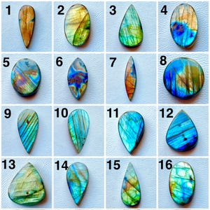 Natural Labradorite Cabochon Gemstones: Mix Shape, AAA+ Quality, Jewelry Making