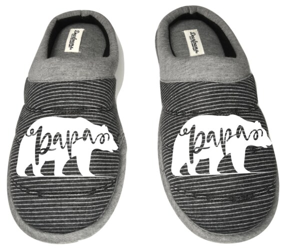 Papa Bear DF by Dearfoams Men's Slippers / House Shoes Slides Dad Father's Day Gift