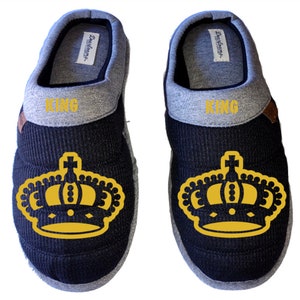 King Crown Alpha Male DF by DEARFOAMS Men&#39;s Slippers / House Shoes slides dad gift