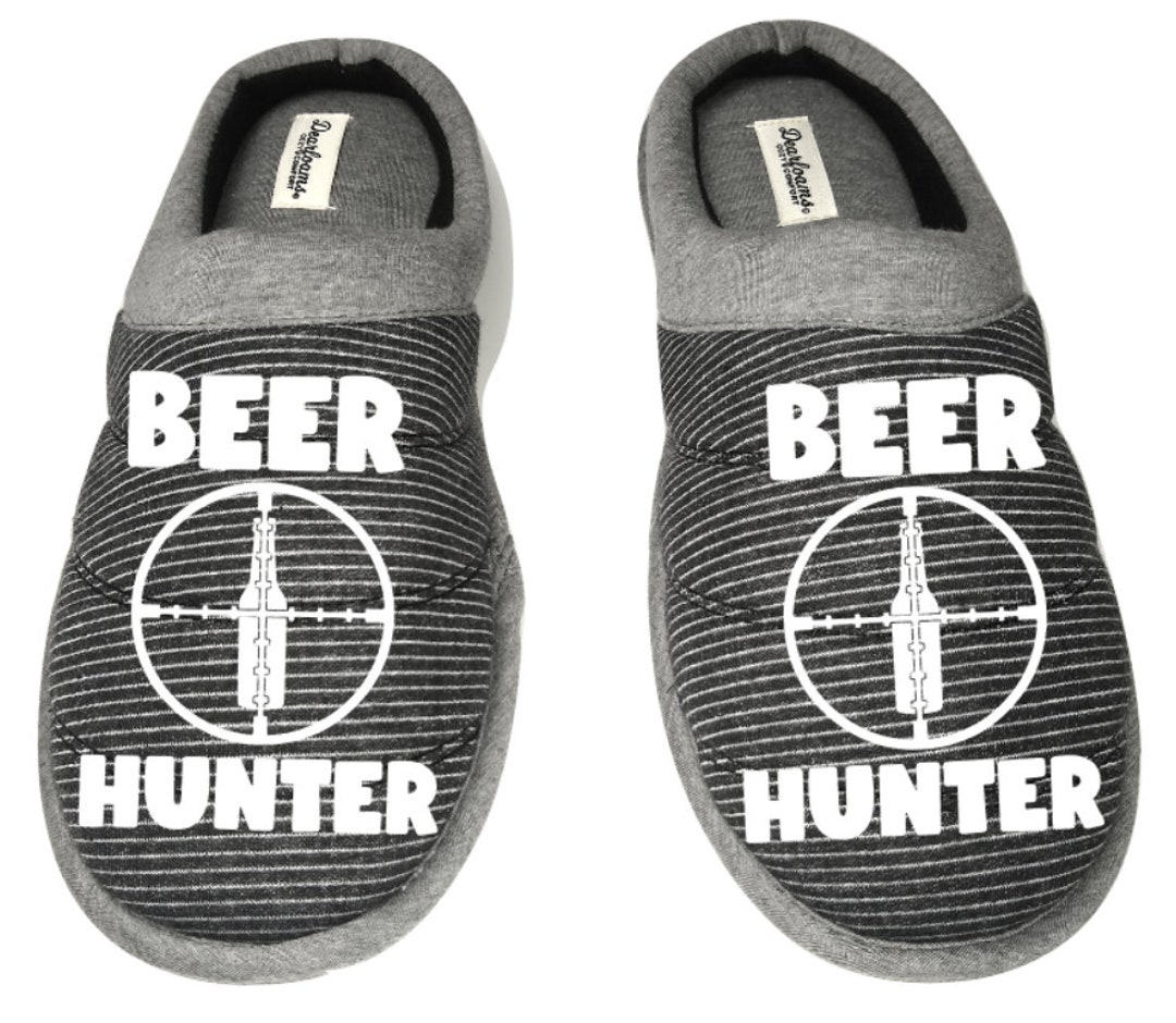 Beer Hunter Funny Men's by Hunting Slippers - Etsy