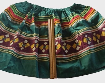 【希少】ヴィンテージ セミノール族 パッチワーク ロングスカート 民族衣装 On Hold-Rare Handmade Vintage 30s 40s Seminole Patchwork Tiered