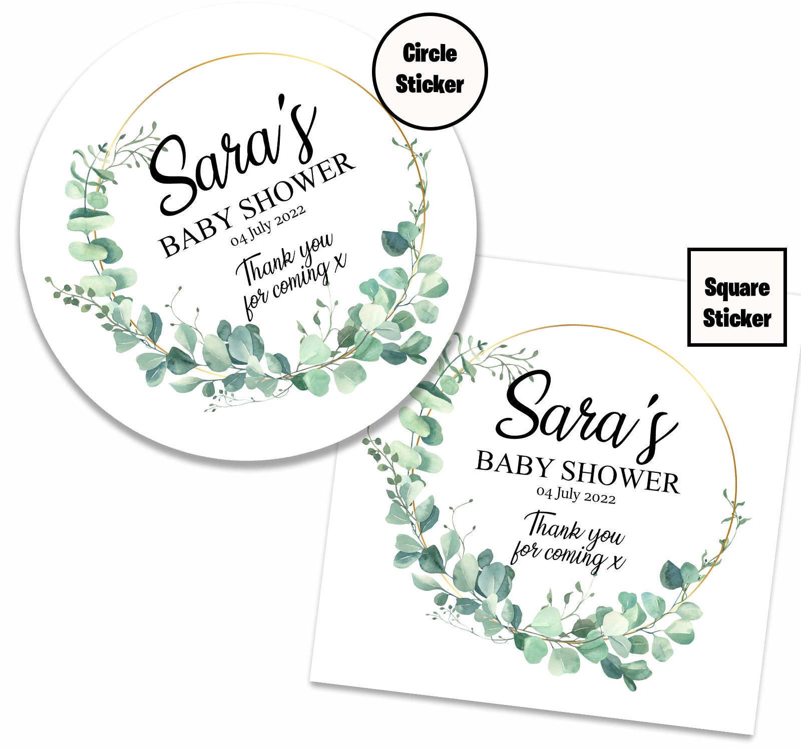 Personalised Baby Stickers Birthday - Etsy