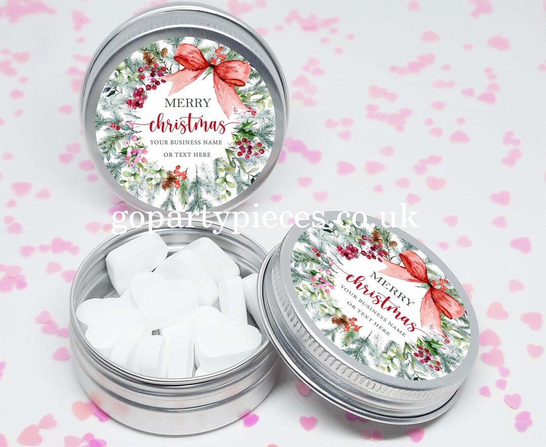 Personalized Christmas Company Merchandise Tins Corporate Etsy