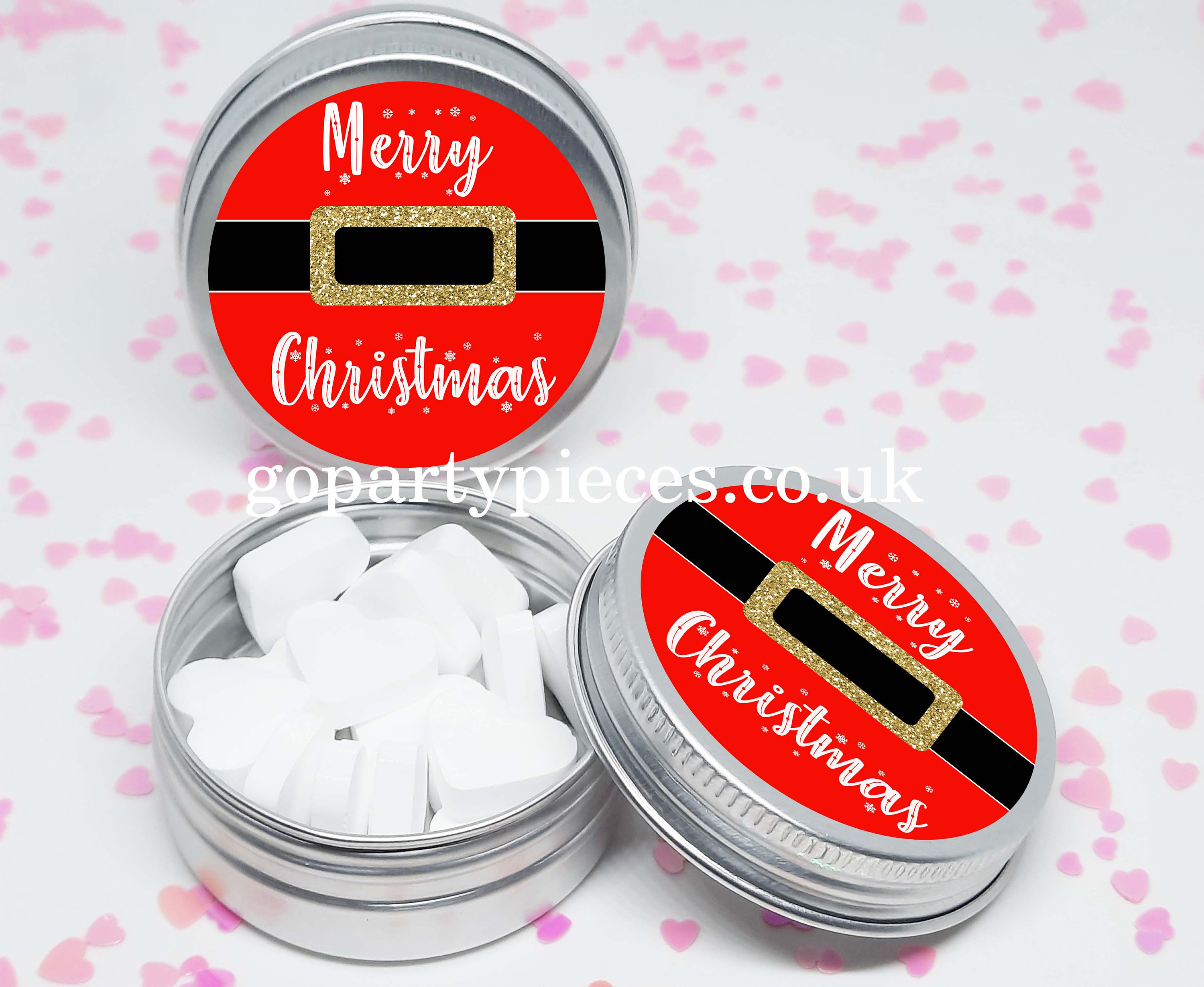 Table Mints Non-personalized Santa Belt Christmas Mint Favors, Christmas Mint Tin ...