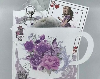 Alice in Wonderland Pink Tea Party Favor to Stuff With Edibles - Etsy