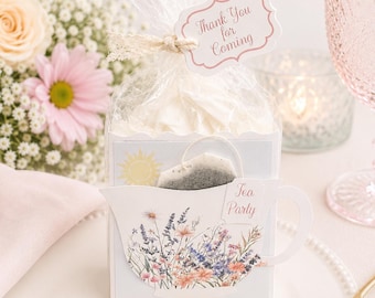 A Little Wildflower Is On The Way Baby Shower Personalized Tea Party Favor