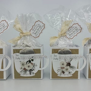 Four Winter Tea Party Favors for Bridal Baby Showers Weddings Birthday Special Corporate Event Planning