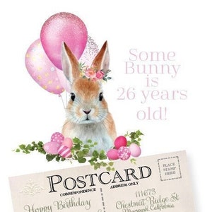 777 Geburtstag Ostern ParTea Ensemble mit Einladung Tea Party Gastgeschenk Box & Bag Tischkarte Ostersonntag Hase bunt Eier Korb