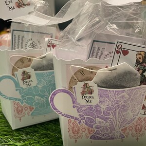 Alice in Wonderland Tea Party Favors Gift Box & Bag - 100 Fill My ...