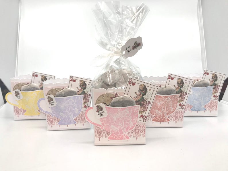 Alice in Wonderland Tea Party Favors, Pastel Colors, Set of 5 - Etsy