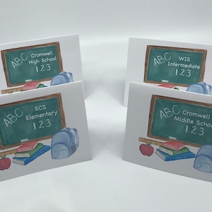 Package of Four School District Thank You Teacher Administrator cards