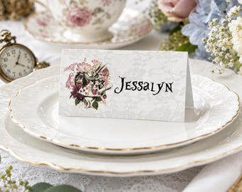 Alice in Wonderland Place Cards | Mad Hatter Tea Party Table Seating | Shower Decor