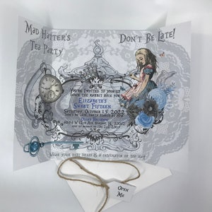 Gatefold Alice in Wonderland Invitations