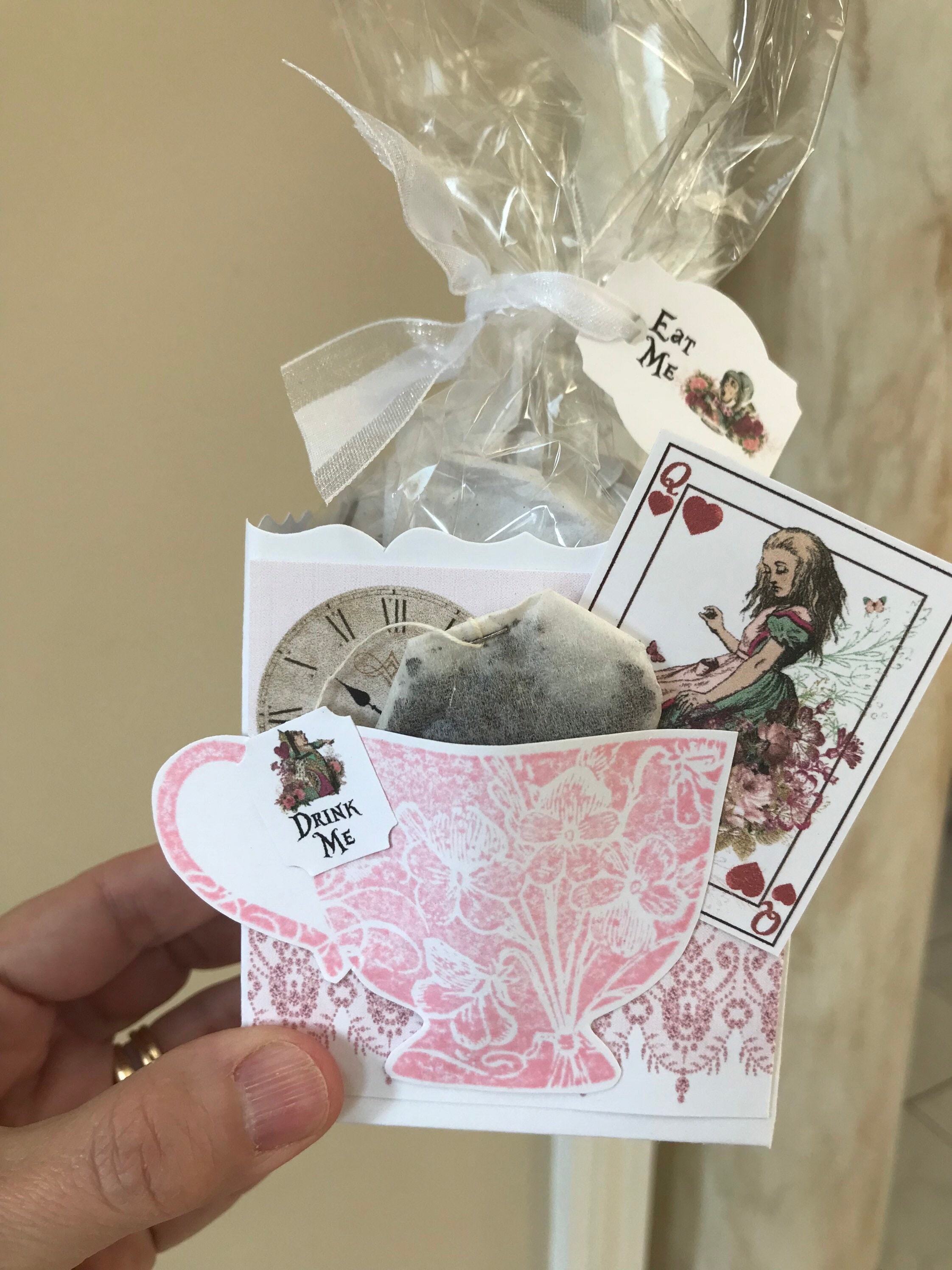 Alice in Wonderland Pink Tea Party Favor to Stuff With Edibles or Small ...