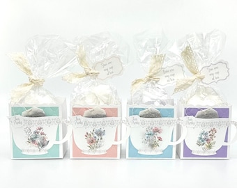 Summer Meadow Wildflowers Tea Party Favors Paper Fascinator for Wedding Bridal Baby Shower Birthday