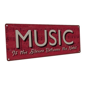 Music - Rustic Metal Street Sign - Full Color Imprint on High Quality Metal - Made in the USA