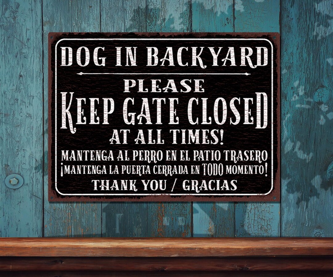 2 Hunde-Warnschilder 'Dogs In Yard' – 25,4x17,8 Cm Aluminium, 'Please Keep Gate Closed', Mit Löchern