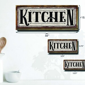 Kitchen Sign Distressed White Rustic Looking Aluminum Sign Color Imprint On Rustproof Aluminum THC2496-A image 5