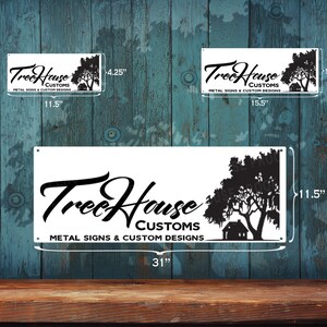 Exit Sign • Distressed White Rustic Looking Metal Sign • Customizable ...