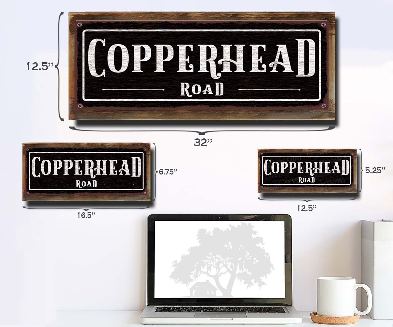 Copperhead Road Rustic Looking Aluminum Sign Color Imprint Etsy