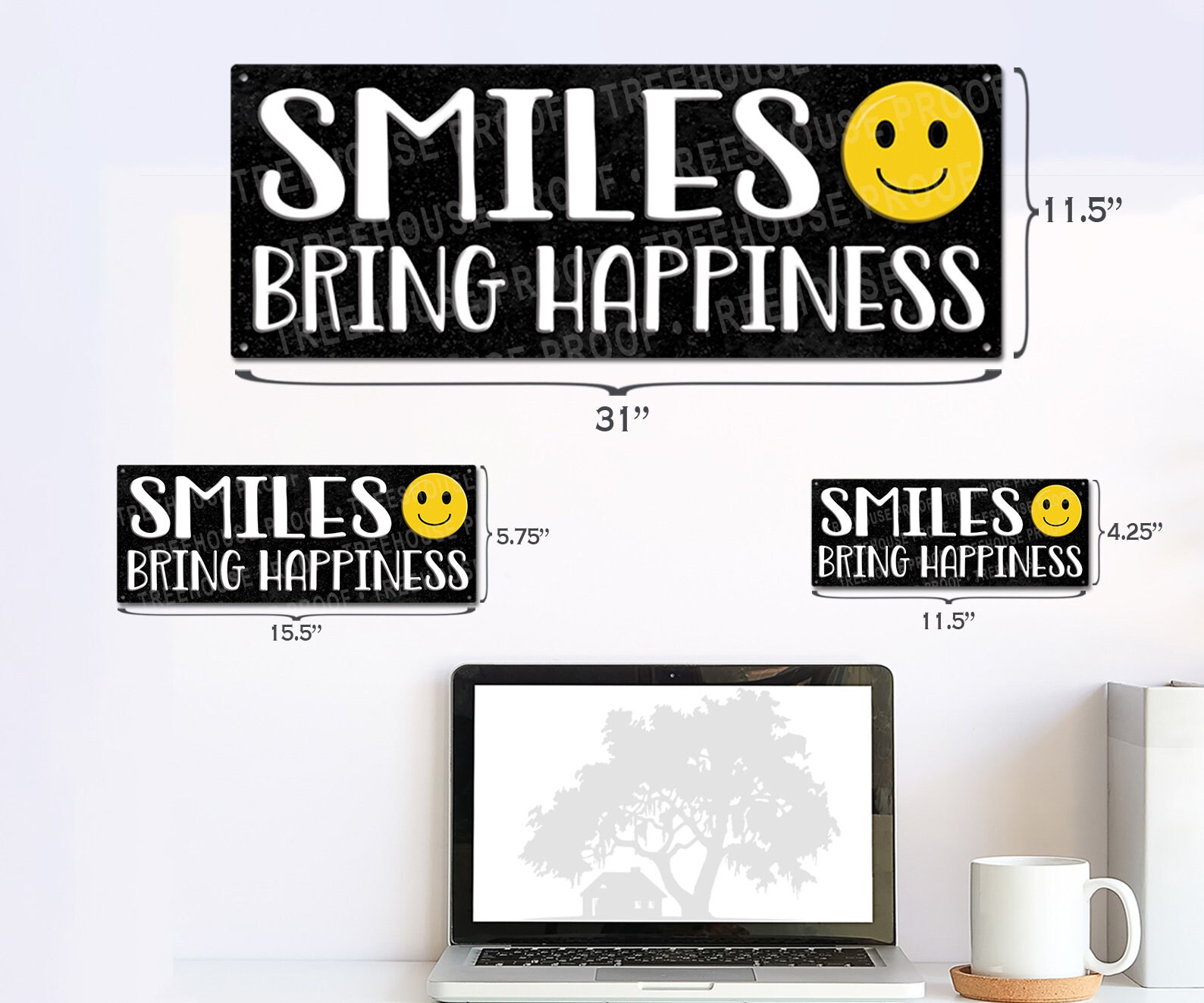Smiley Rustig Smiley Face Emoji Metal Sign: Rustic Looking Color Imprint on Rustproof ...