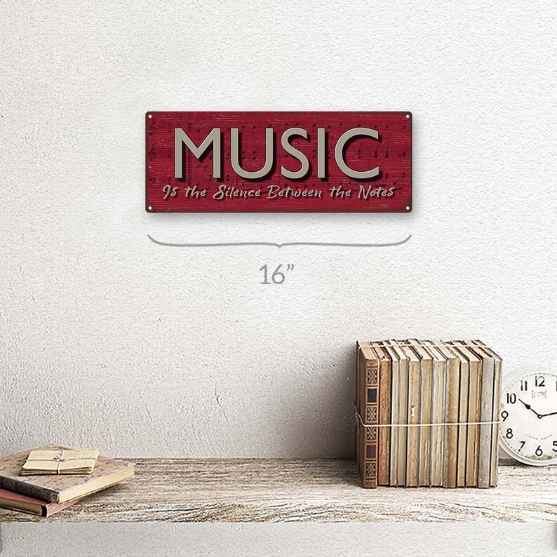 Music Rustic Metal Street Sign Full Color Imprint on High Etsy