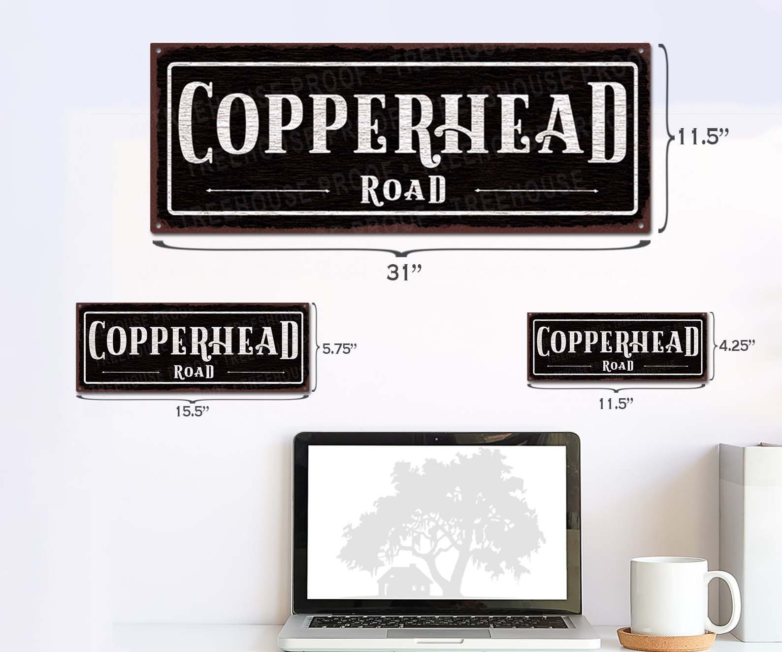 Copperhead Road Rustic Looking Aluminum Sign Color Imprint Etsy