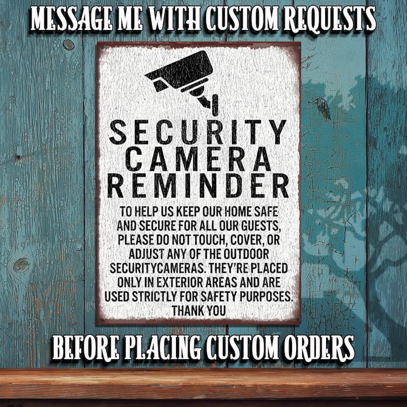 Security Camera. Sign Security Cameras in Use Signs - Etsy