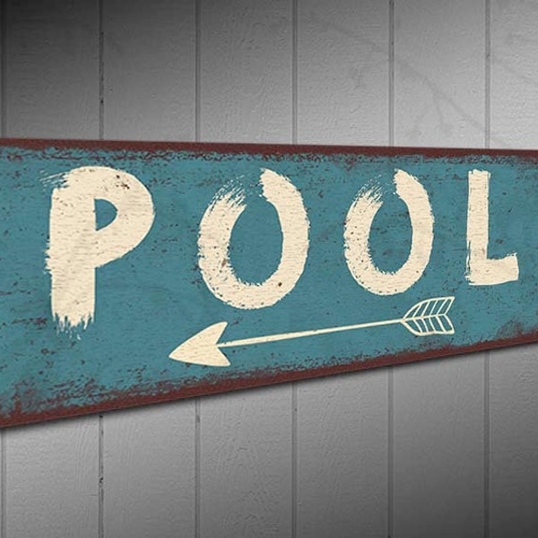 Pool Arrow Sign Etsy