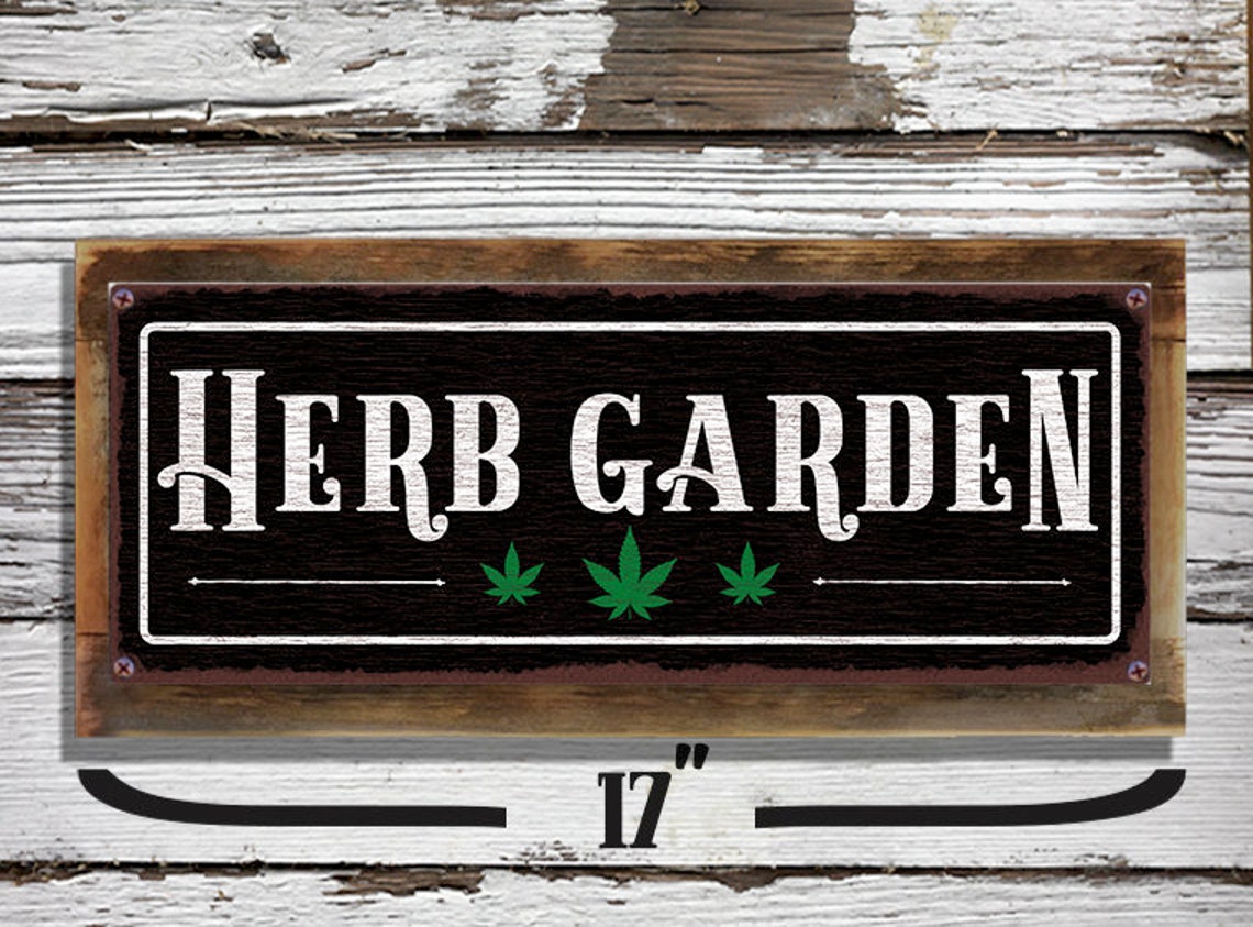 Herb Garden Rustic Metal Street Sign THC2043 Etsy