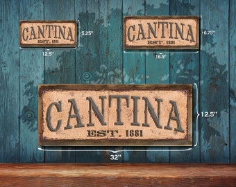 Plaque Métallique Personnalisée Pour Bar à Tequila - Décor Rustique En Aluminium - 108122002173