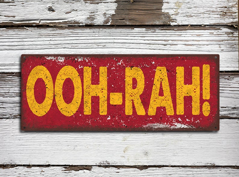 OOH RAH Rustic Metal Street Sign Semper Fi Made in Usa Full Etsy