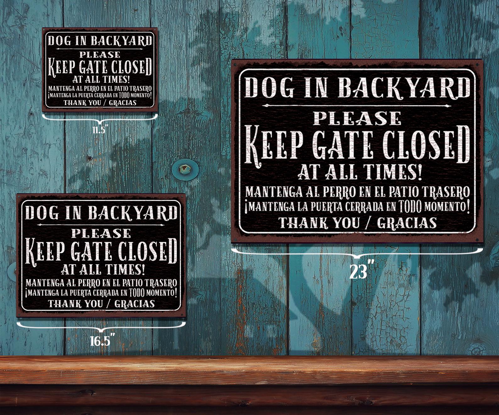 WOSTOD Hundeschild Vintage – Metallschild 'Dogs In Yard', 20 X 30 Cm, Für Garten & Hof