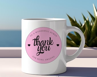Taza de agradecimiento: "Gracias por ser increíble". Taza de café para profesores, compañeros de trabajo y amigos.