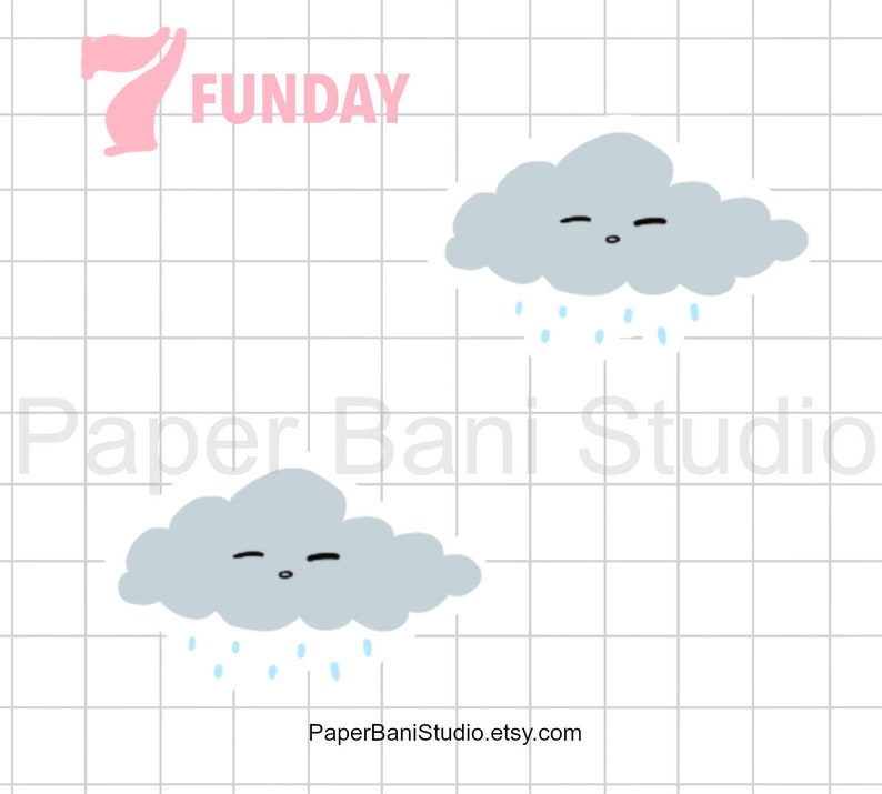 Rainy Weather Planner Stickers Journal Stickers Cute Etsy