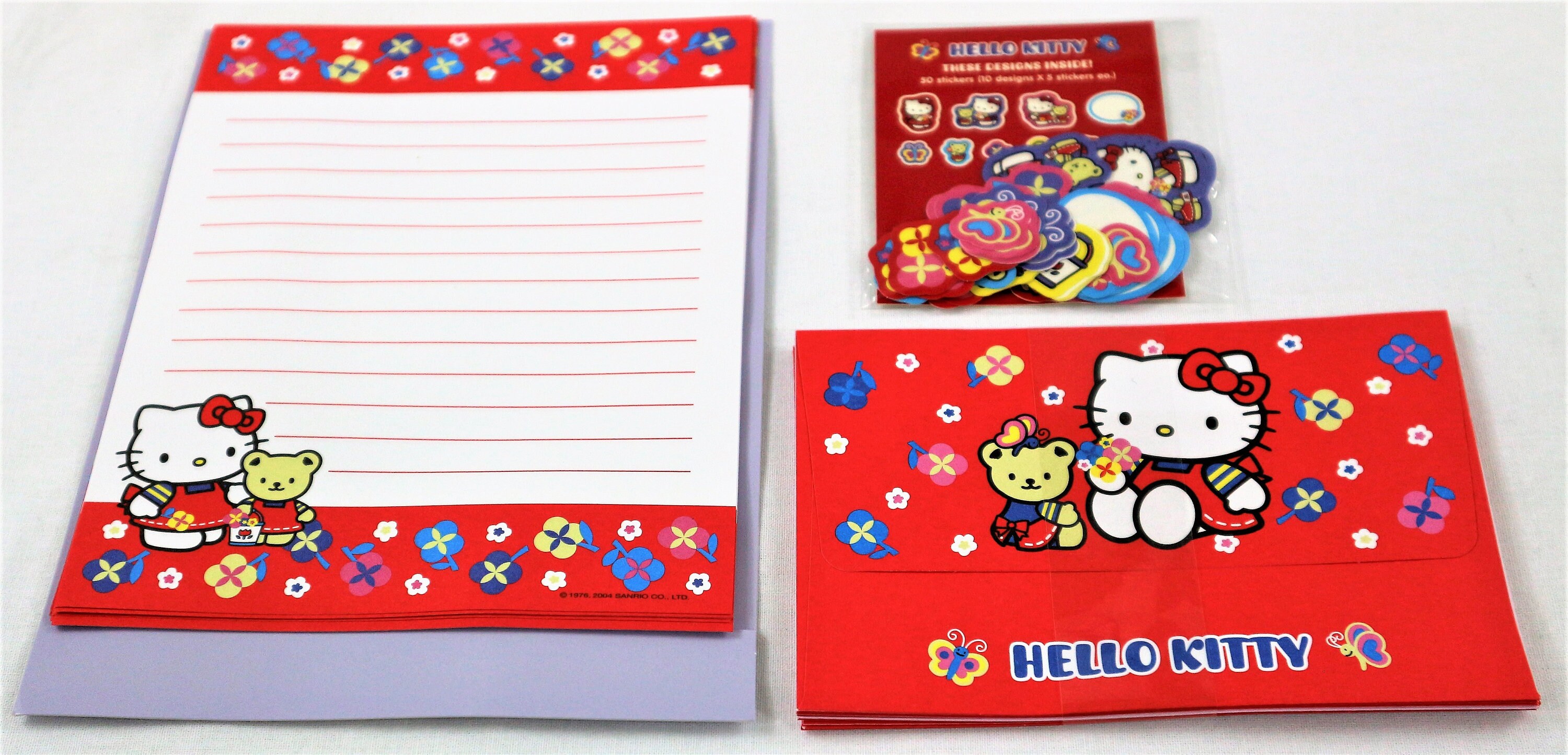 Hello Kitty Letter Set With Stickers Etsy