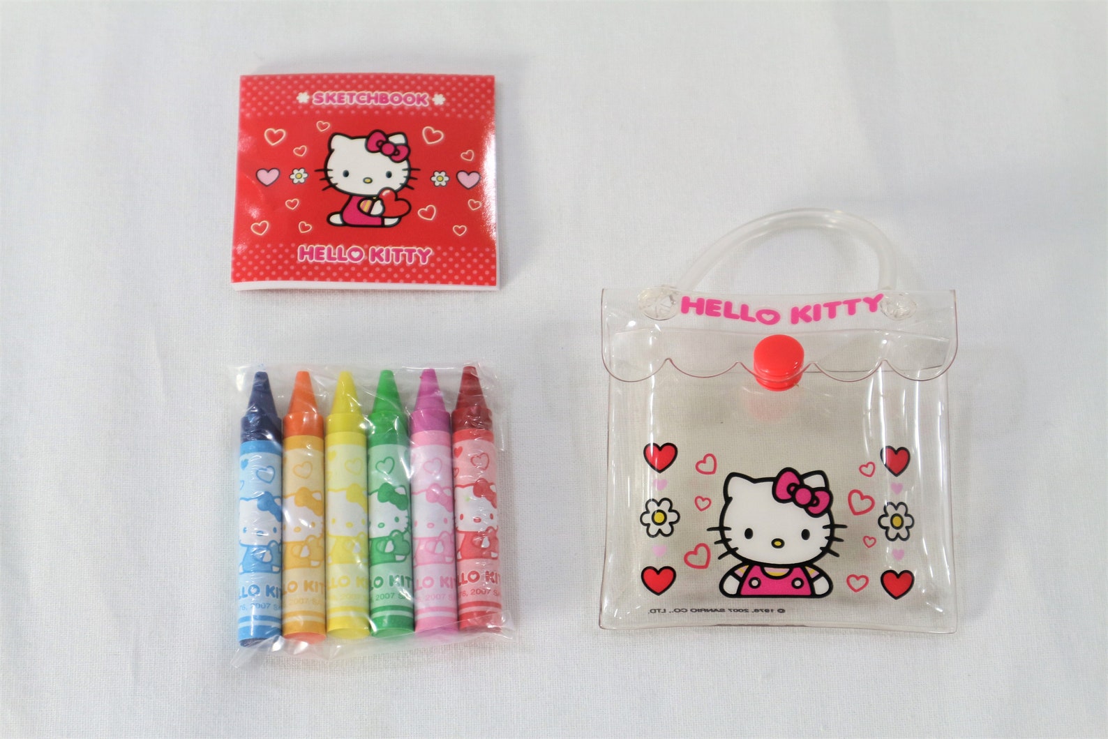 Hello Kitty Mini Crayon Set 6 Colors With Mini Sketchbook Etsy