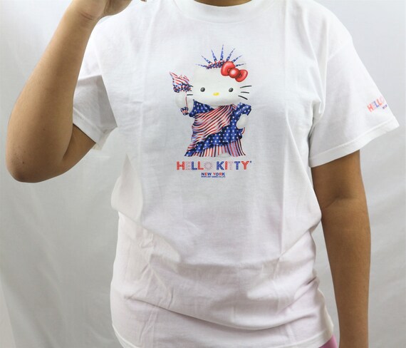 Hello Kitty Statue of Liberty T Shirt (M) - Gem