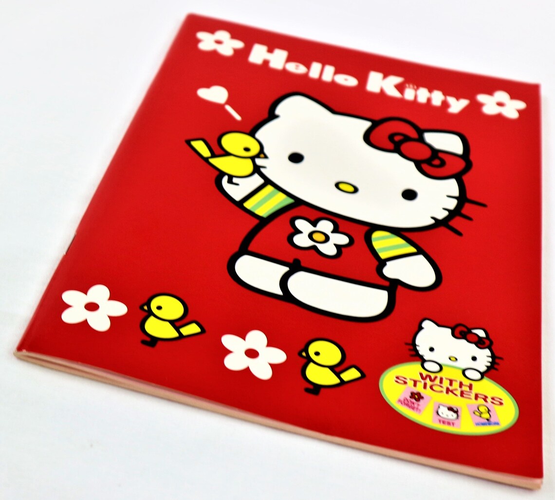 Hello Kitty Notebook with Stickers Etsy