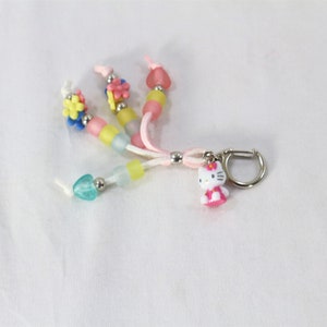 Hello Kitty Key Ring Charms - Etsy