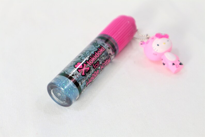 Gloss à Lèvres Hello Kitty - Goût Pomme Pailleté Transparent - Roll-on 2.5ml - Fabriqué En France