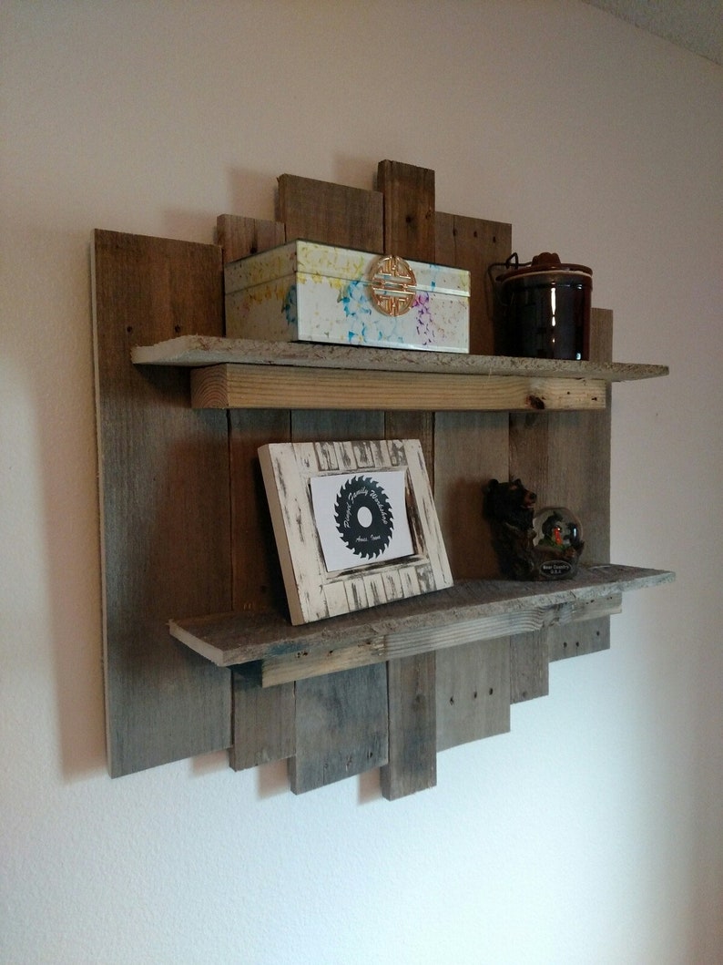 Rustic Reclaimed Wood Shelf Etsy