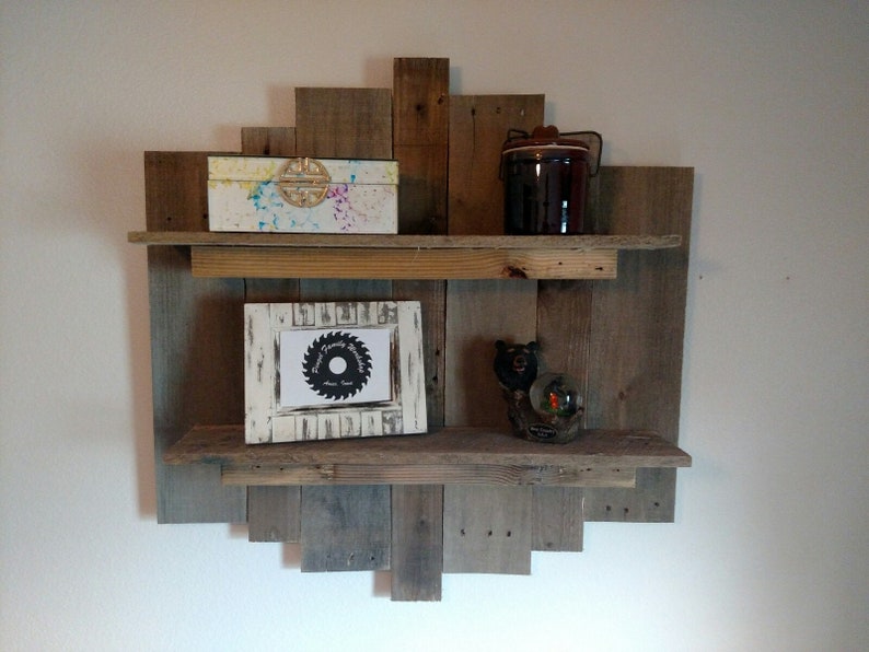 Rustic Reclaimed Wood Shelf Etsy