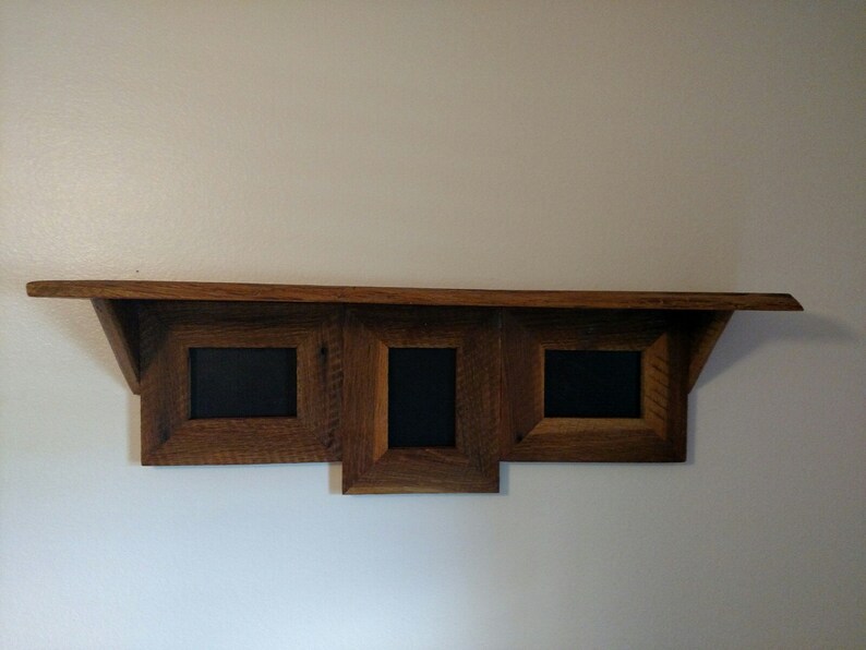 Rustic, Live Edge, Barnwood Picture Frame Shelf Etsy